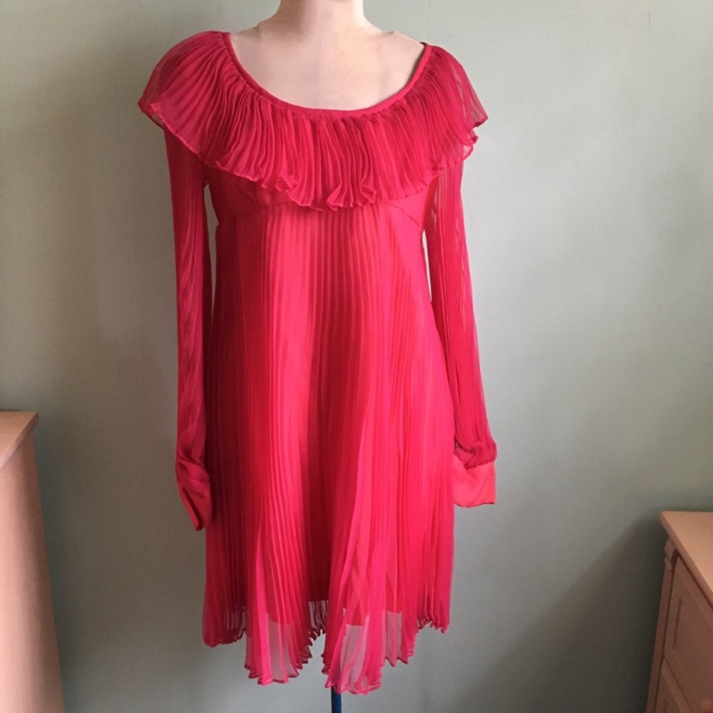 Vintage Young Edwardian by Arpeja Valentine Chiffon Dress sz Sm